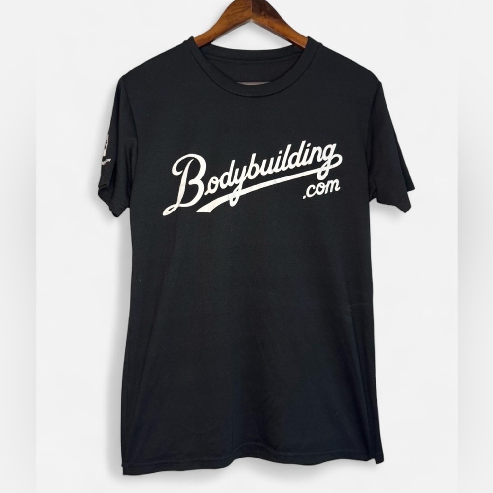 $5 ADD ON Bodybuilding.com Black T-Shirt crew Neck Short Sleeve Men’s Medium